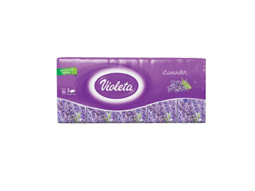 Picture of VIOLETA HANDKERCHIEFS PARFUMED LAVANDA 10/1